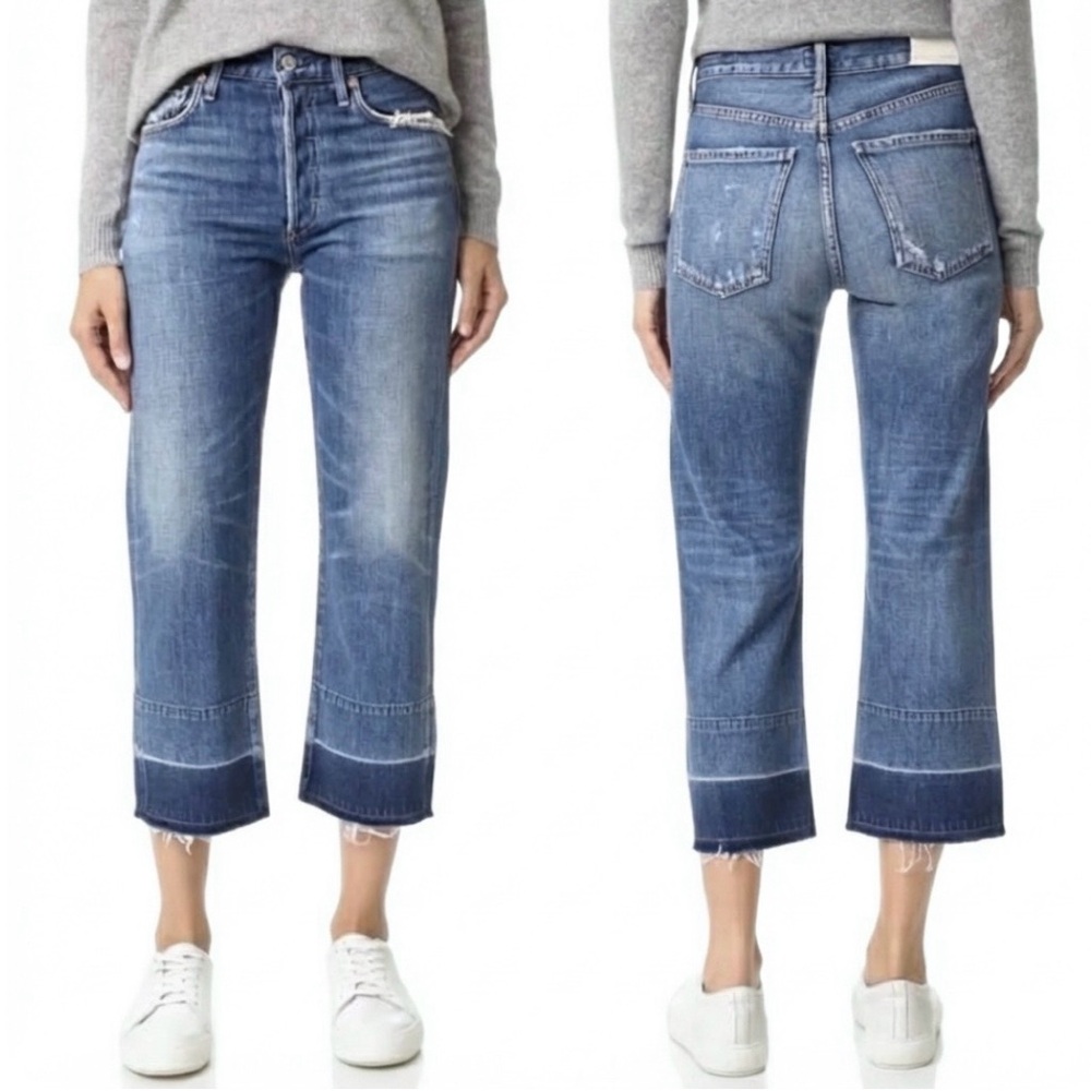 Citizens of Humanity Jeans Cora Cropped Undone Premium Denim 338